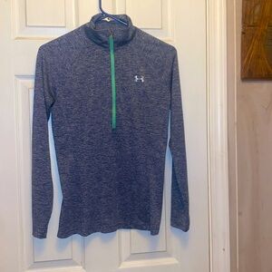 Hurley, W-Size/S, Long Sleeveve, Blue w/Green Zipper, Like New, 100%polyester